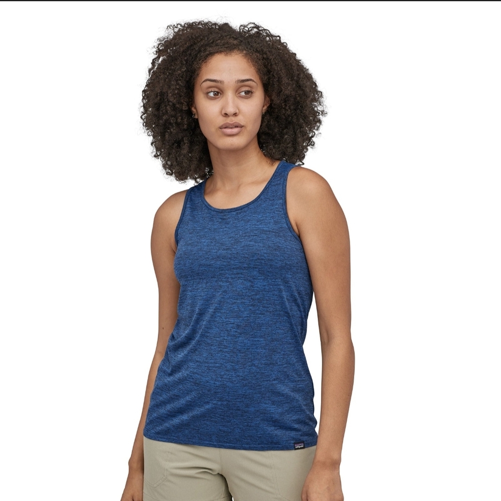 Blue Patagonia Tank in Capilene Cool